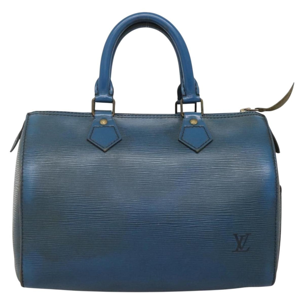 LOUIS VUITTON Epi Speedy 25 Hand Bag Toledo Blue M43015 LV 140464