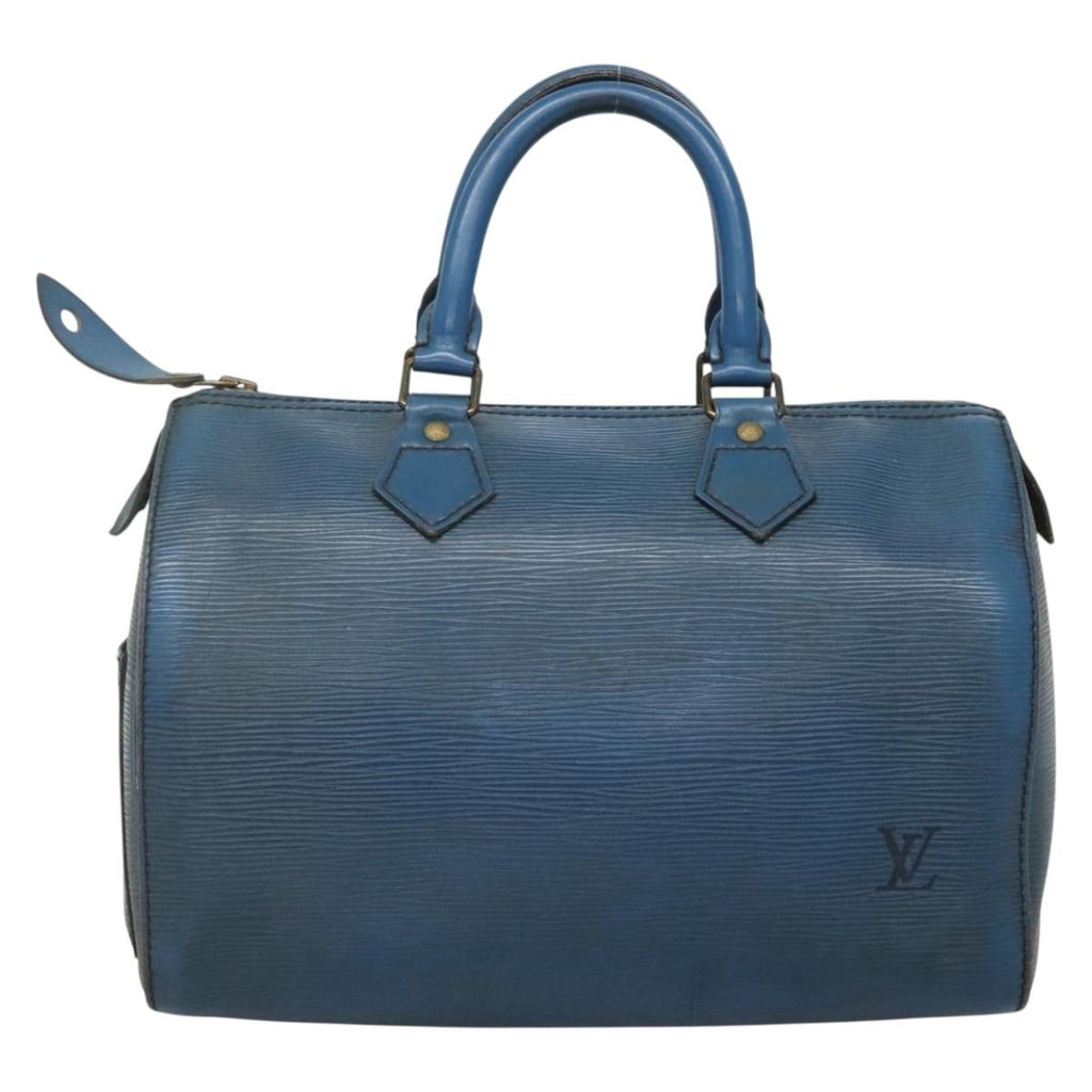 LOUIS VUITTON Epi Speedy 25 Hand Bag Toledo Blue M43015 LV 140464