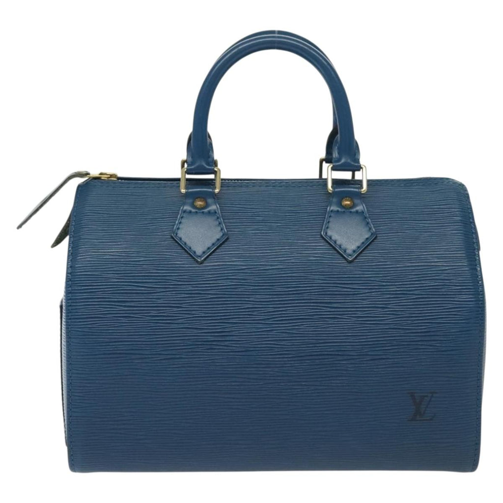 LOUIS VUITTON Epi Speedy 25 Hand Bag Toledo Blue M43015 LV 140663