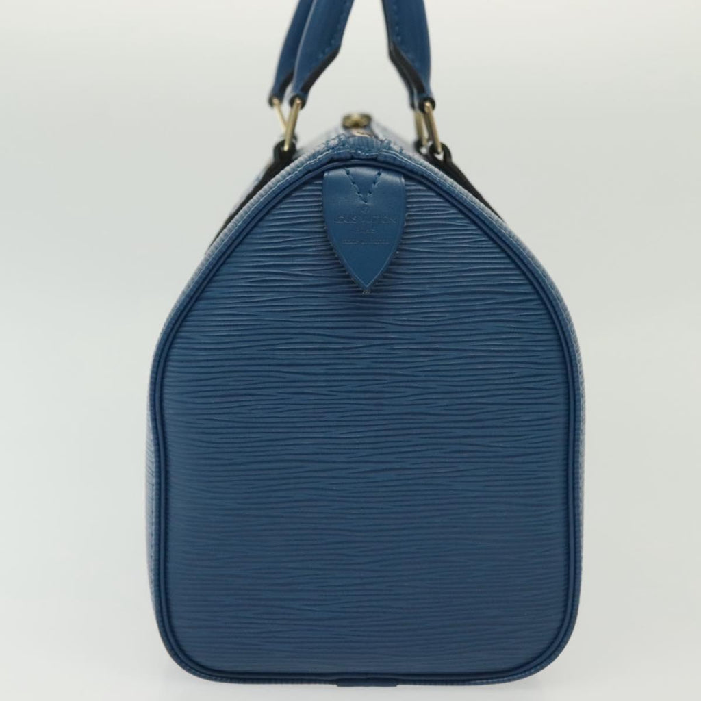 LOUIS VUITTON Epi Speedy 25 Hand Bag Toledo Blue M43015 LV 140663