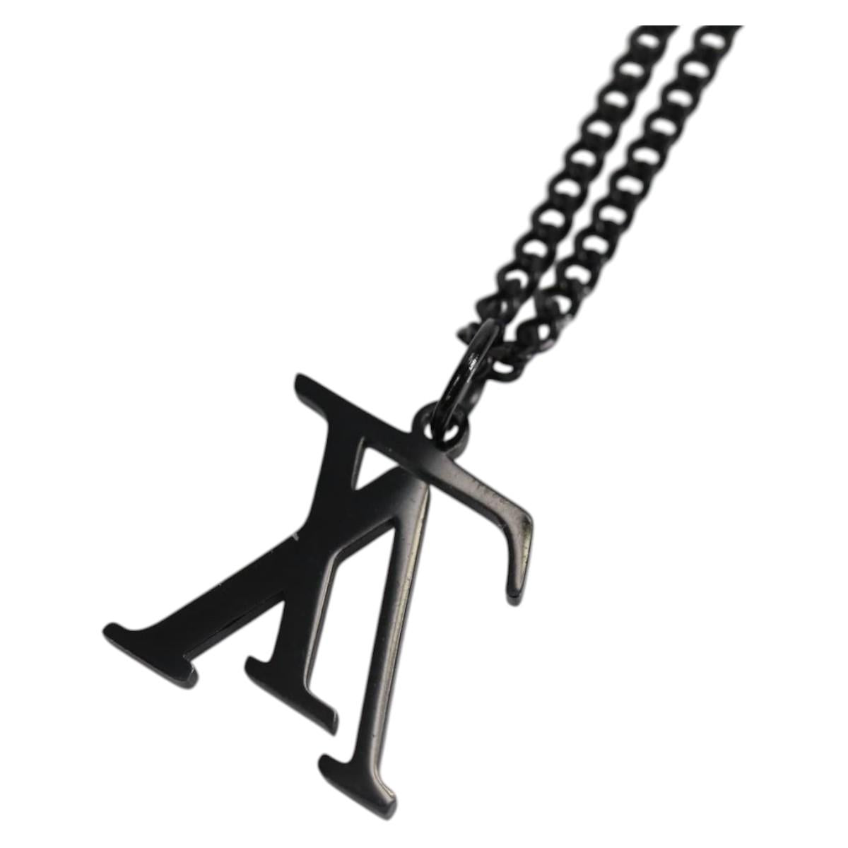 LOUIS VUITTON Collier LV Upside Down Necklace metal Black M62683 LV 141197M