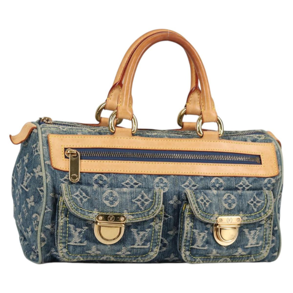 LOUIS VUITTON Monogram Denim Neo Speedy Hand Bag Blue M95019 LV 141243V