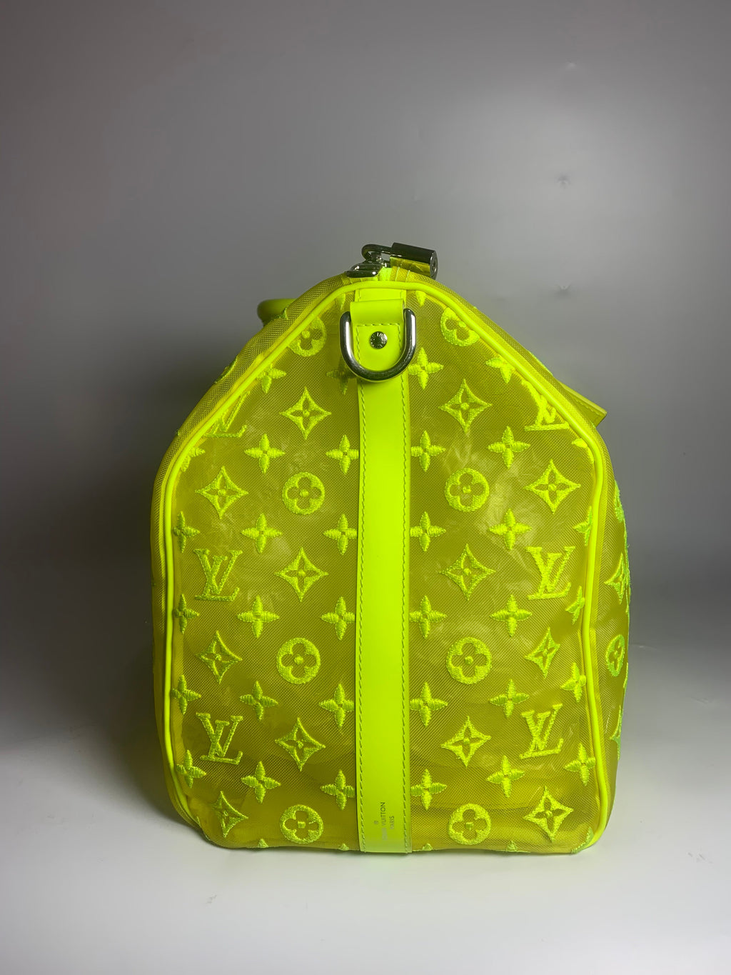 Sold Louis Vuitton Keepall Bandouliere Monogram Mesh 50 Yellow in Mesh/Leather