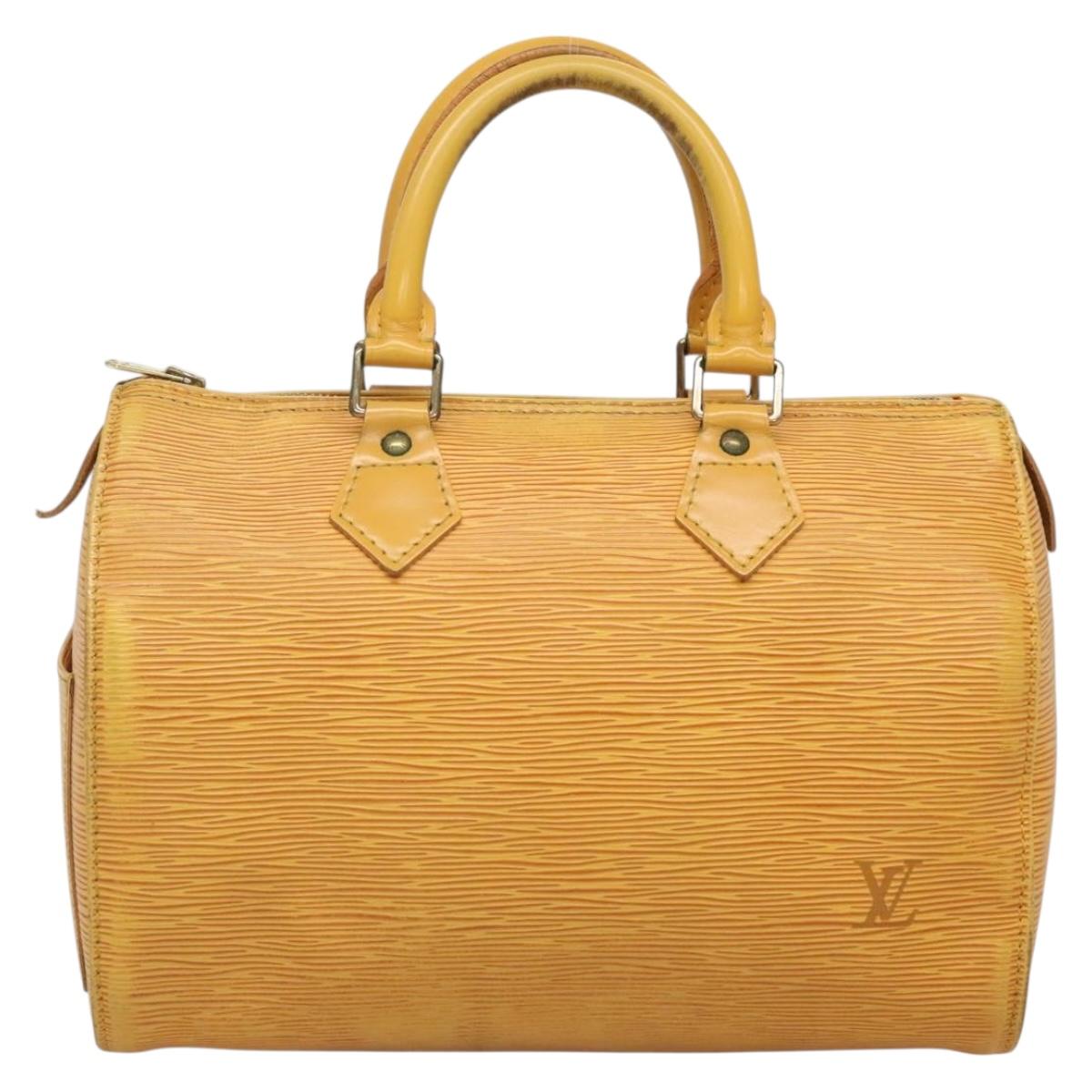 LOUIS VUITTON Epi Speedy 25 Hand Bag Tassili Yellow M43019 LV 142220