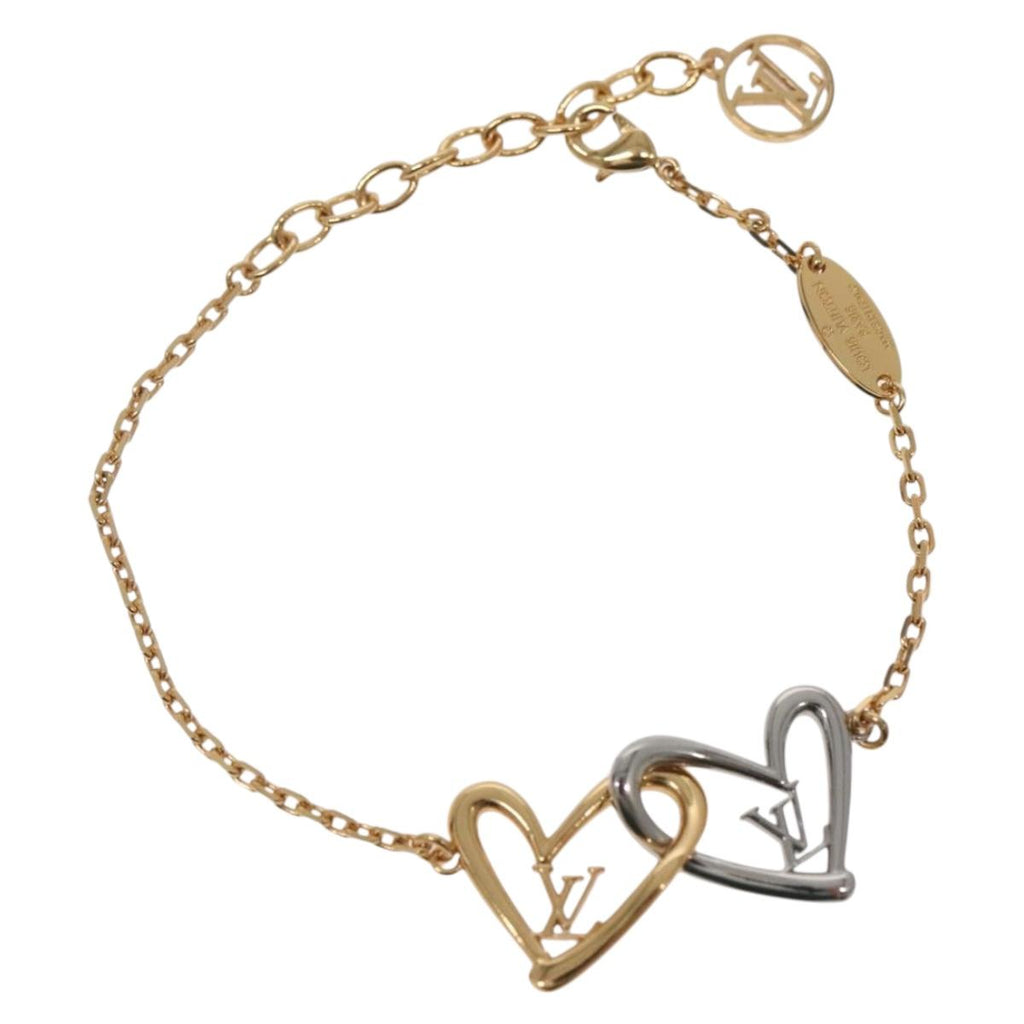 LOUIS VUITTON Brassle Heart Falling in Love Bracelet Gold M00466 LV 142406M