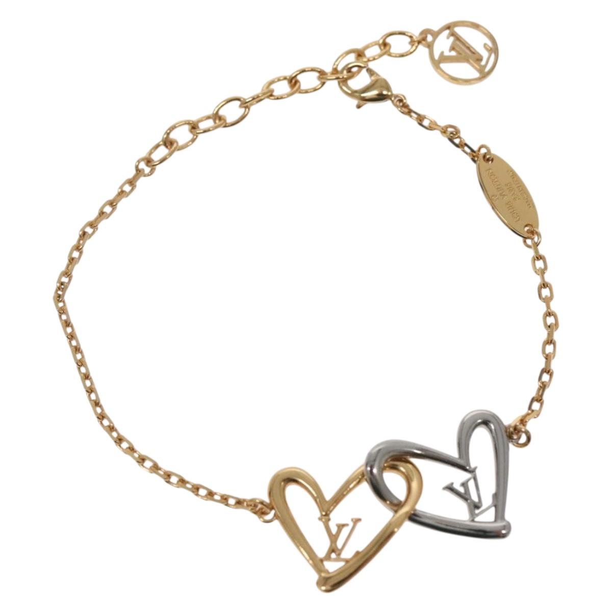 LOUIS VUITTON Brassle Heart Falling in Love Bracelet Gold M00466 LV 142406M