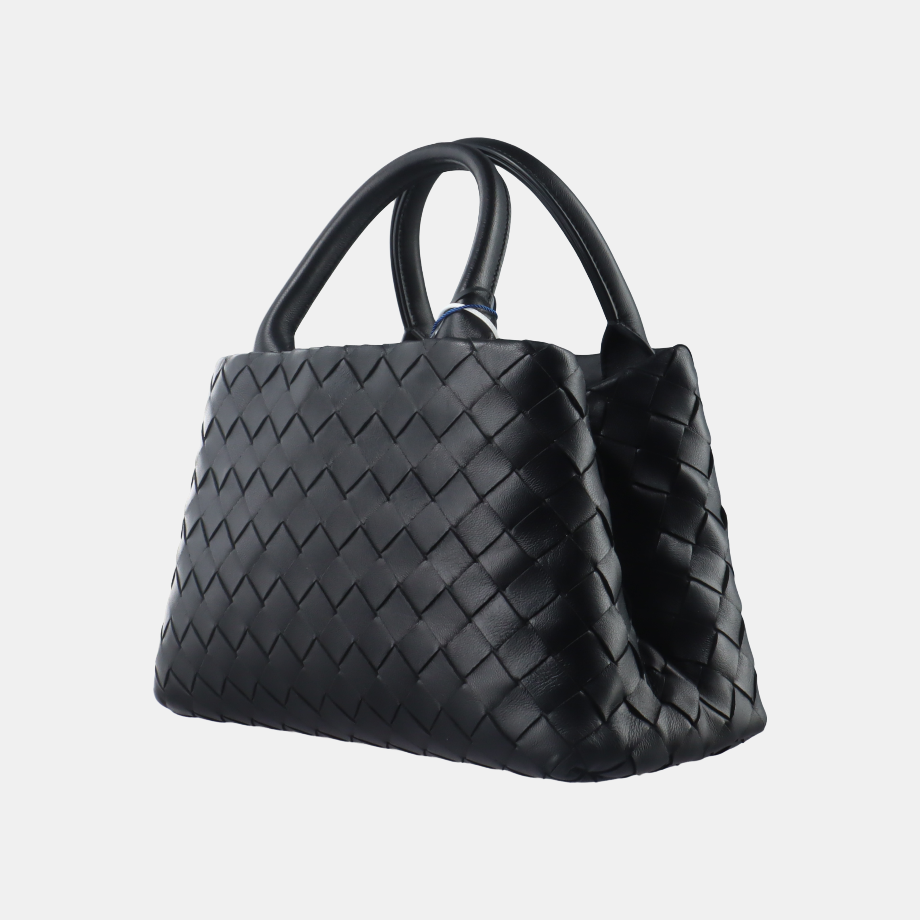 Bottega Veneta New Roma Mini Handbag Intrecciato Nappa Leather Black Mini 25cm