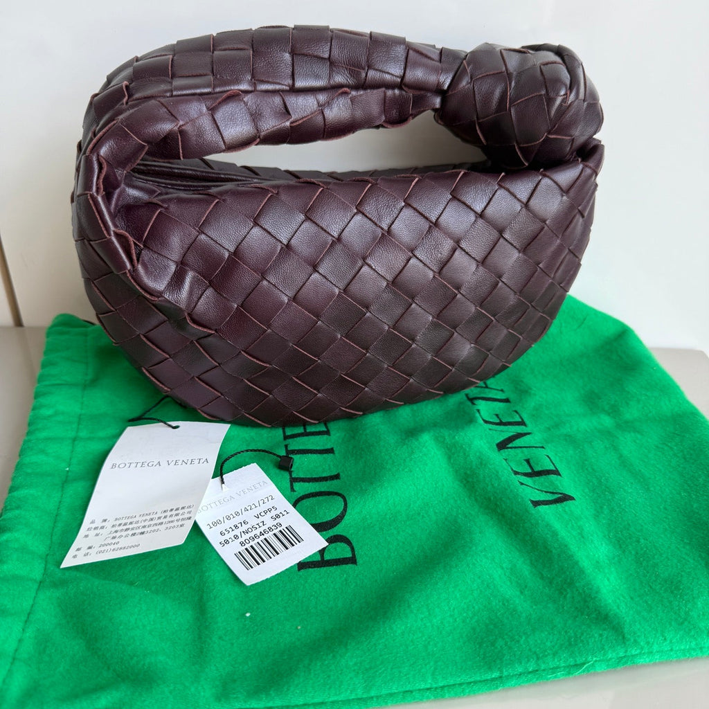 Bottega Veneta Jodie Mini Dark Burgundy Wine Leather