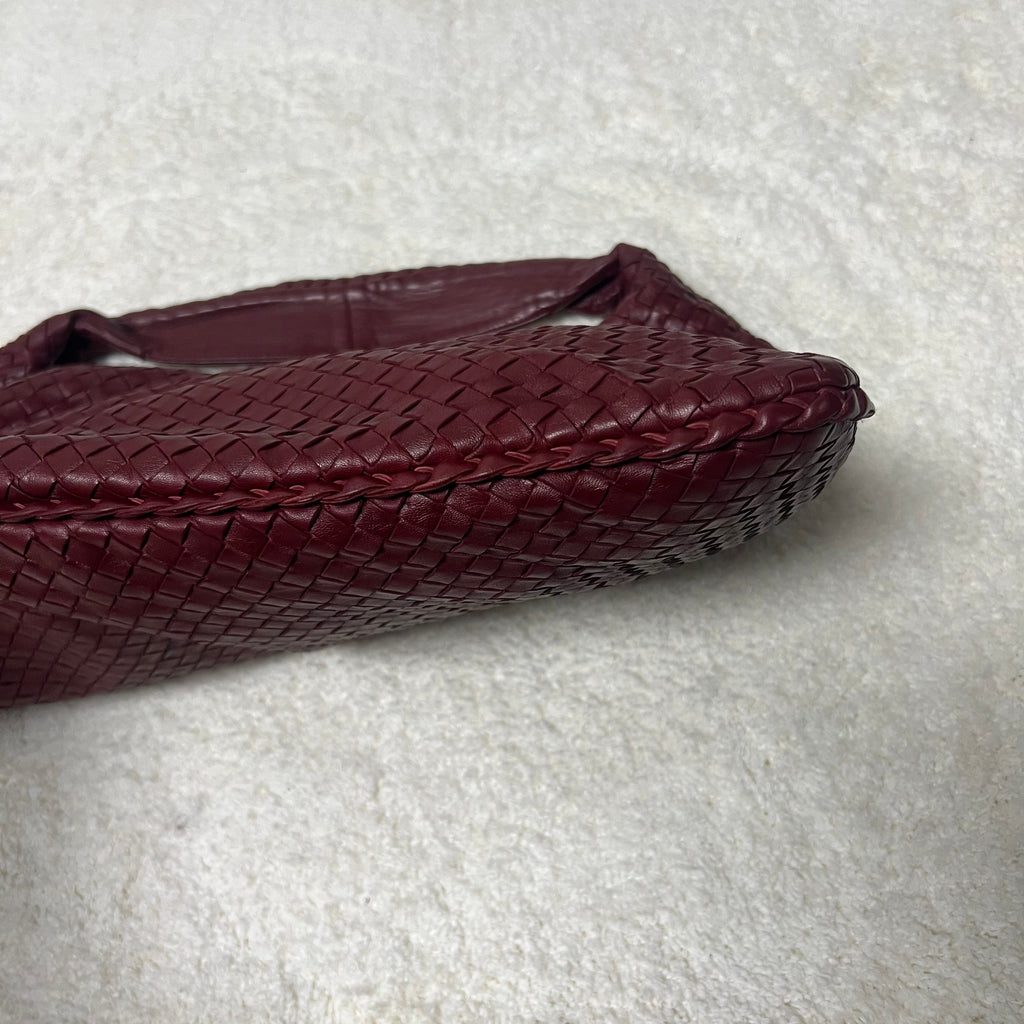 Bottega Veneta Veneta Hobo Burgundy Leather Bag Maxi 50cm