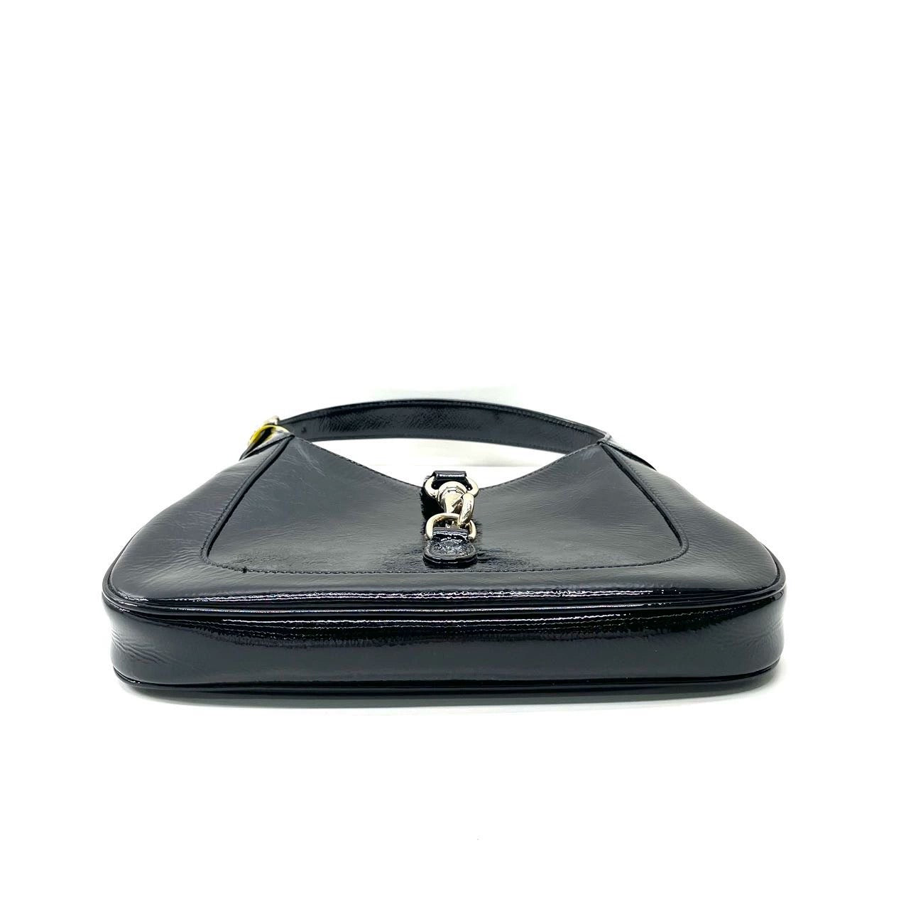 Gucci Jackie 1961 Small Black Patent Leather Shoulder Bag S24
