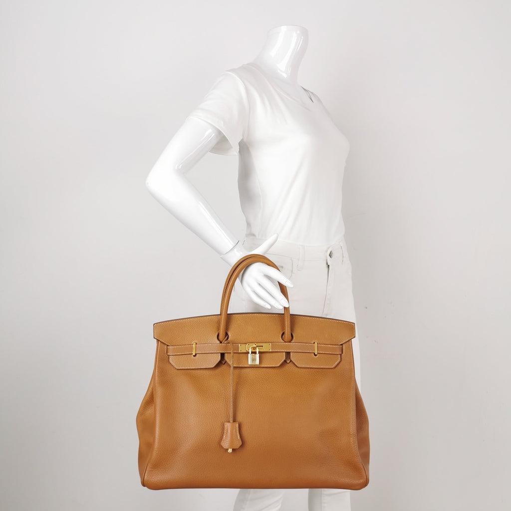 Hermes Birkin 40 Gold TC Clemence Leather Gold Hardware 1994