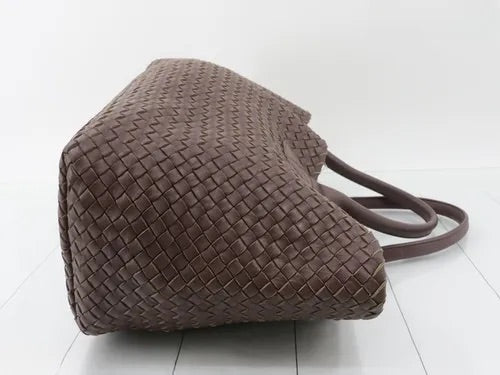 Bottega Veneta Cabat Large Intreccio Leather Tote Bag Nude Purple 40cm