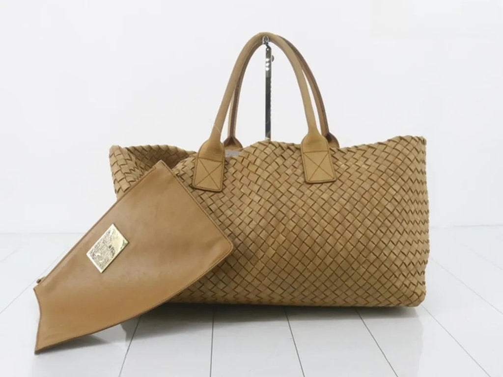 Bottega Veneta Cabat Tote Intreccio Leather Light Brown Beige 42cm