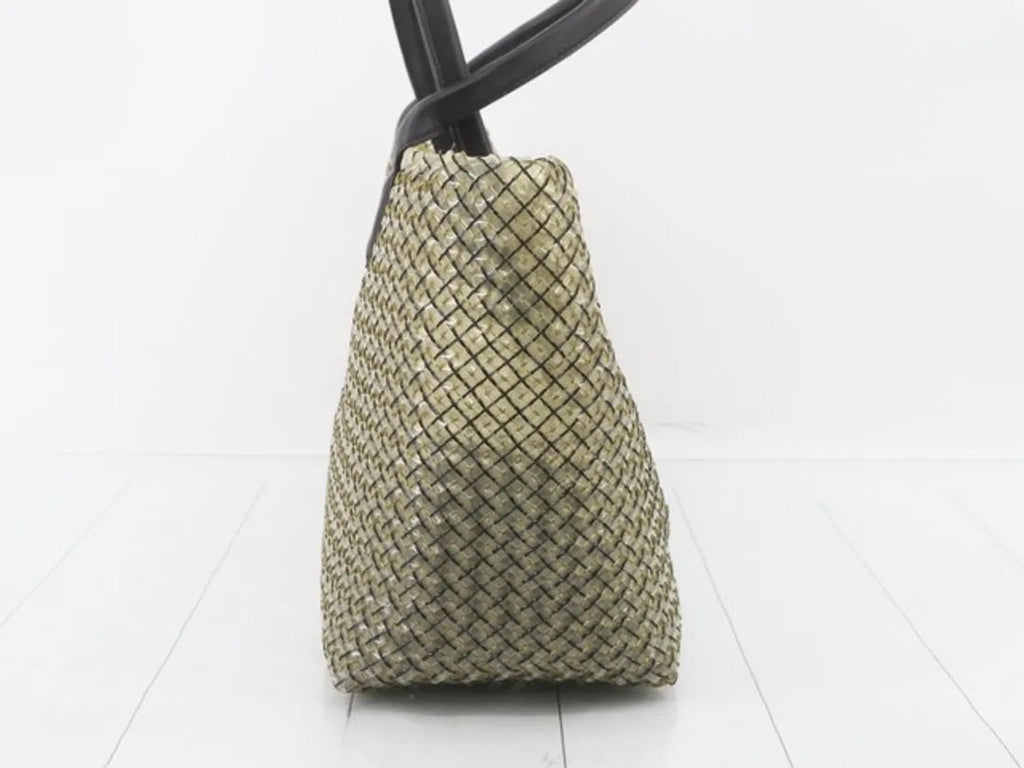 Bottega Veneta Cabat Large Intreccio Transparent Leather and PVC Tote Bag