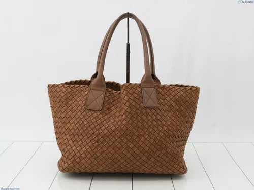 Bottega Veneta Cabat PM Intreccio Leather Tote Bag Chocolate Brown 32cm