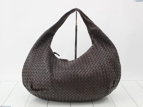 Bottega Veneta Belly Hobo Intreccio Leather Dark Chocolate Brown Large 50cm
