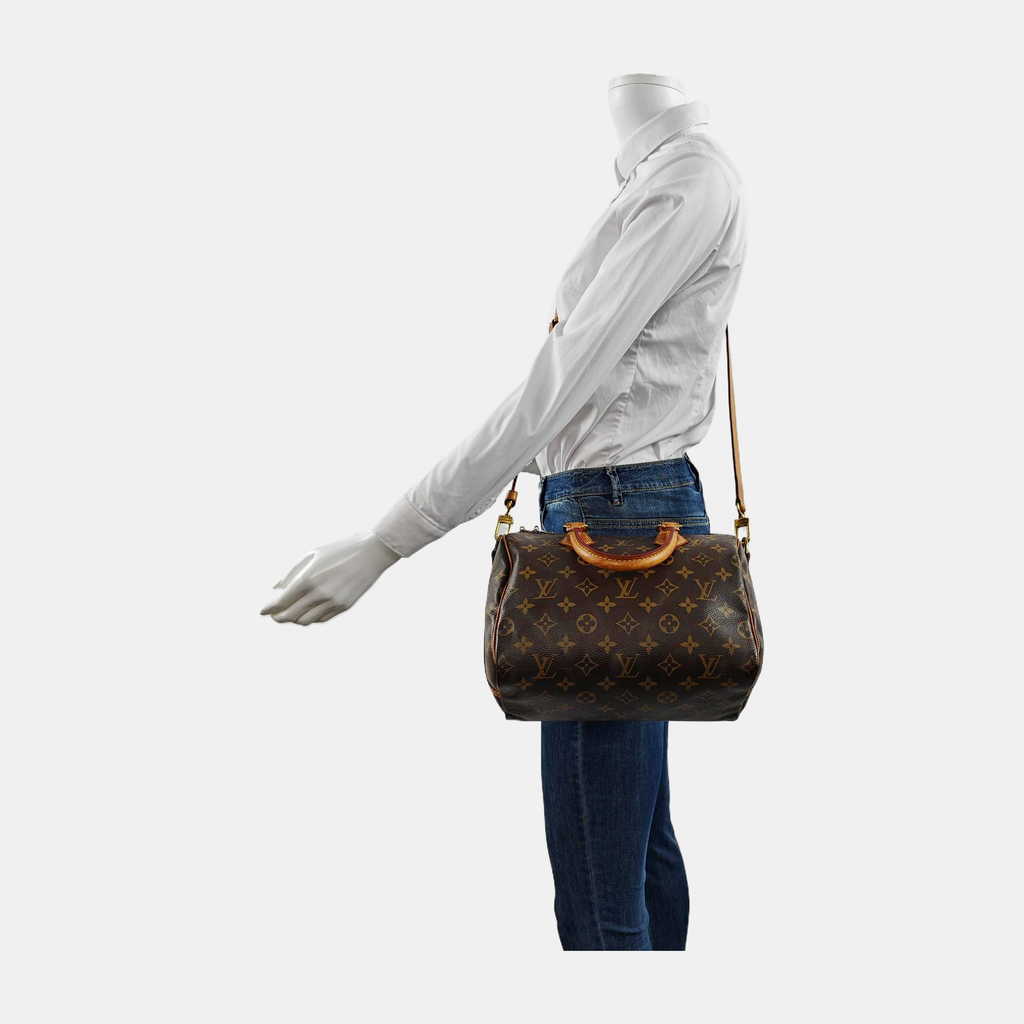 Louis Vuitton Speedy 25 Bandouliere Brown Monogram with Strap