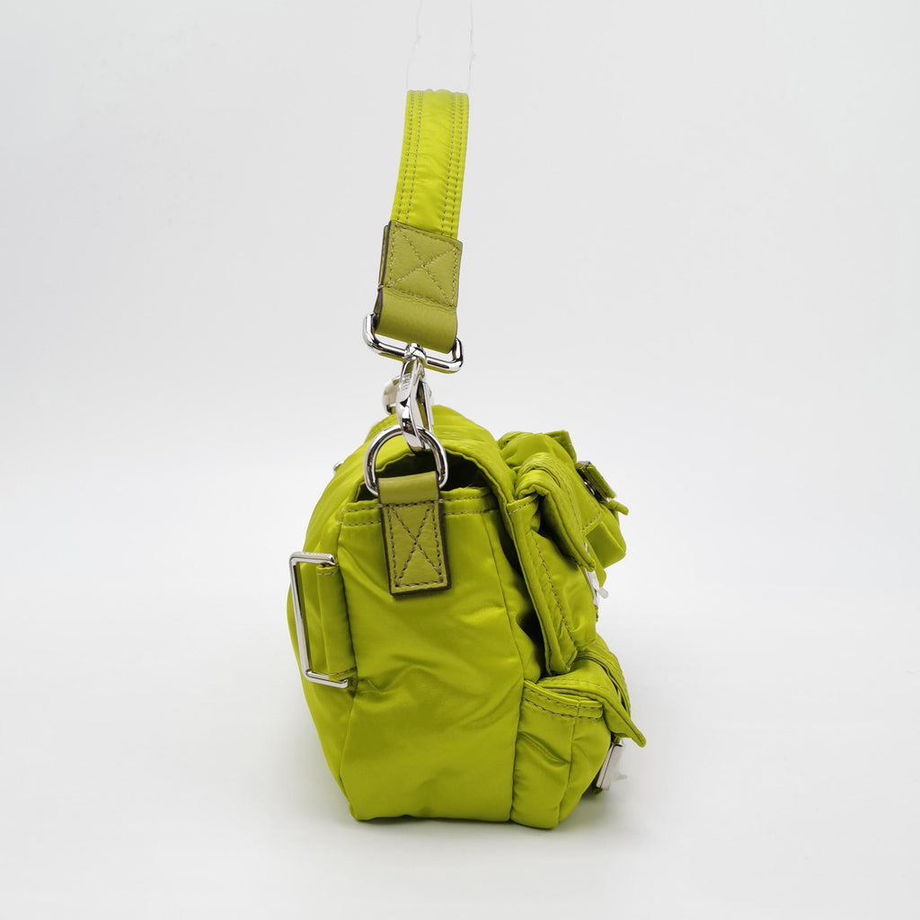 Fendi Baguette Cargo Multipocket Green Nylon 3-way Bag