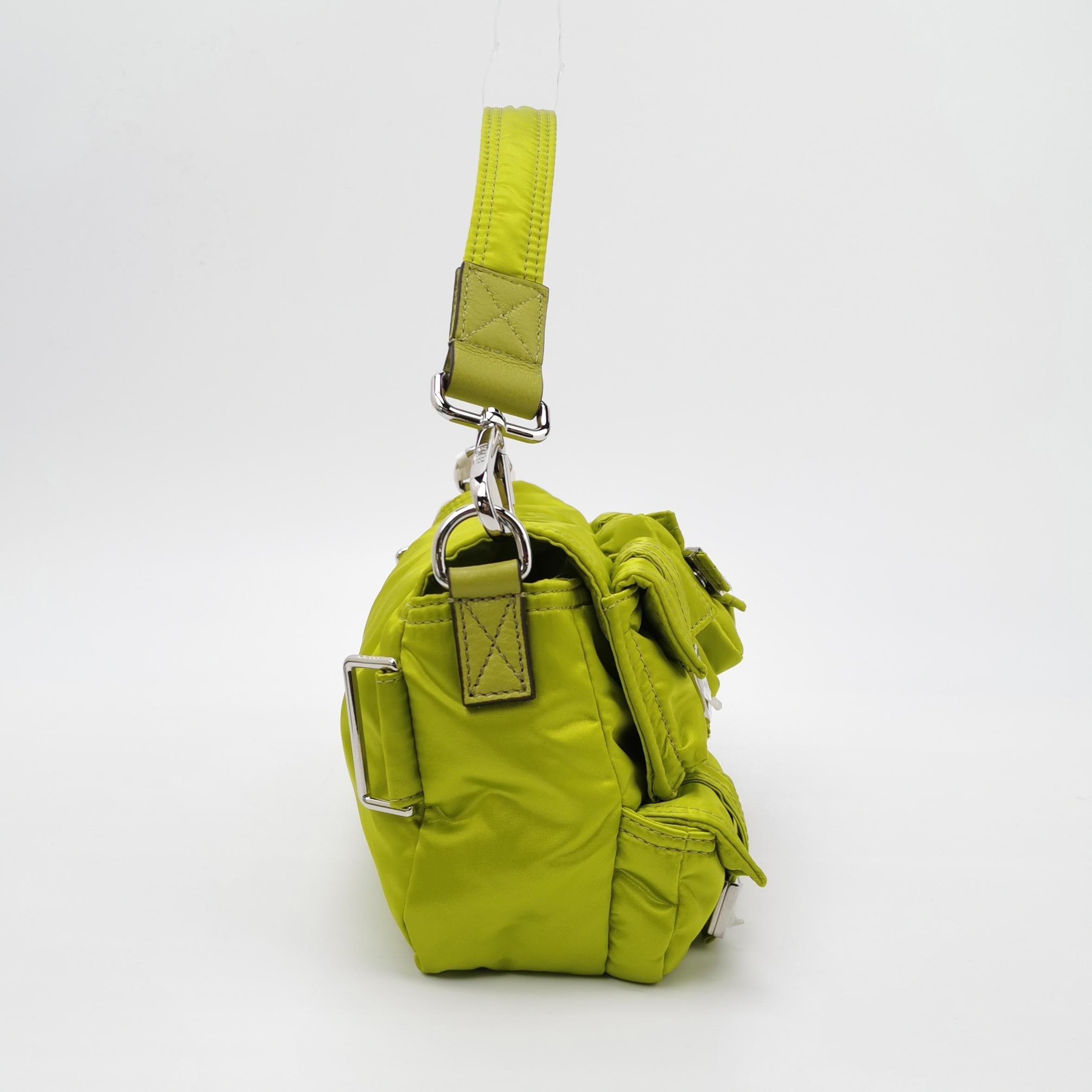 Fendi Baguette Cargo Multipocket Green Nylon 3-way Bag