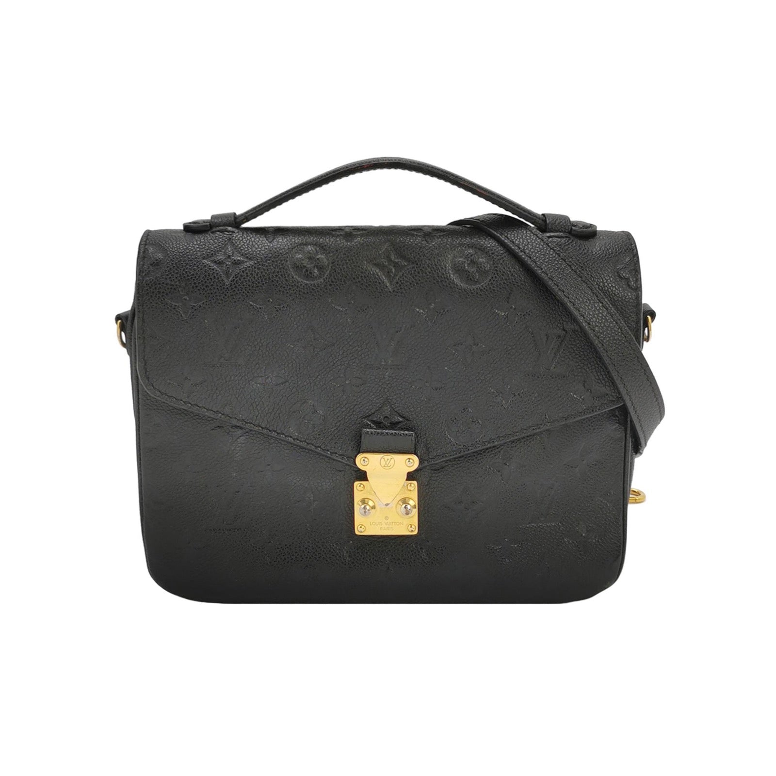 Louis Vuitton Pochette Métis Monogram Empreinte Leather Black