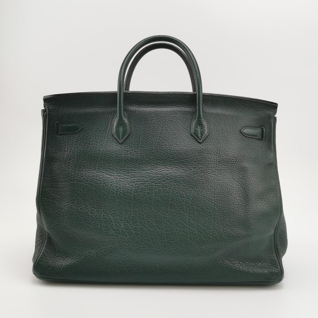 Hermes Birkin 40 Barenia Faubourg Vintage 2Q Vert Amclais Dark Green Gold Hardware