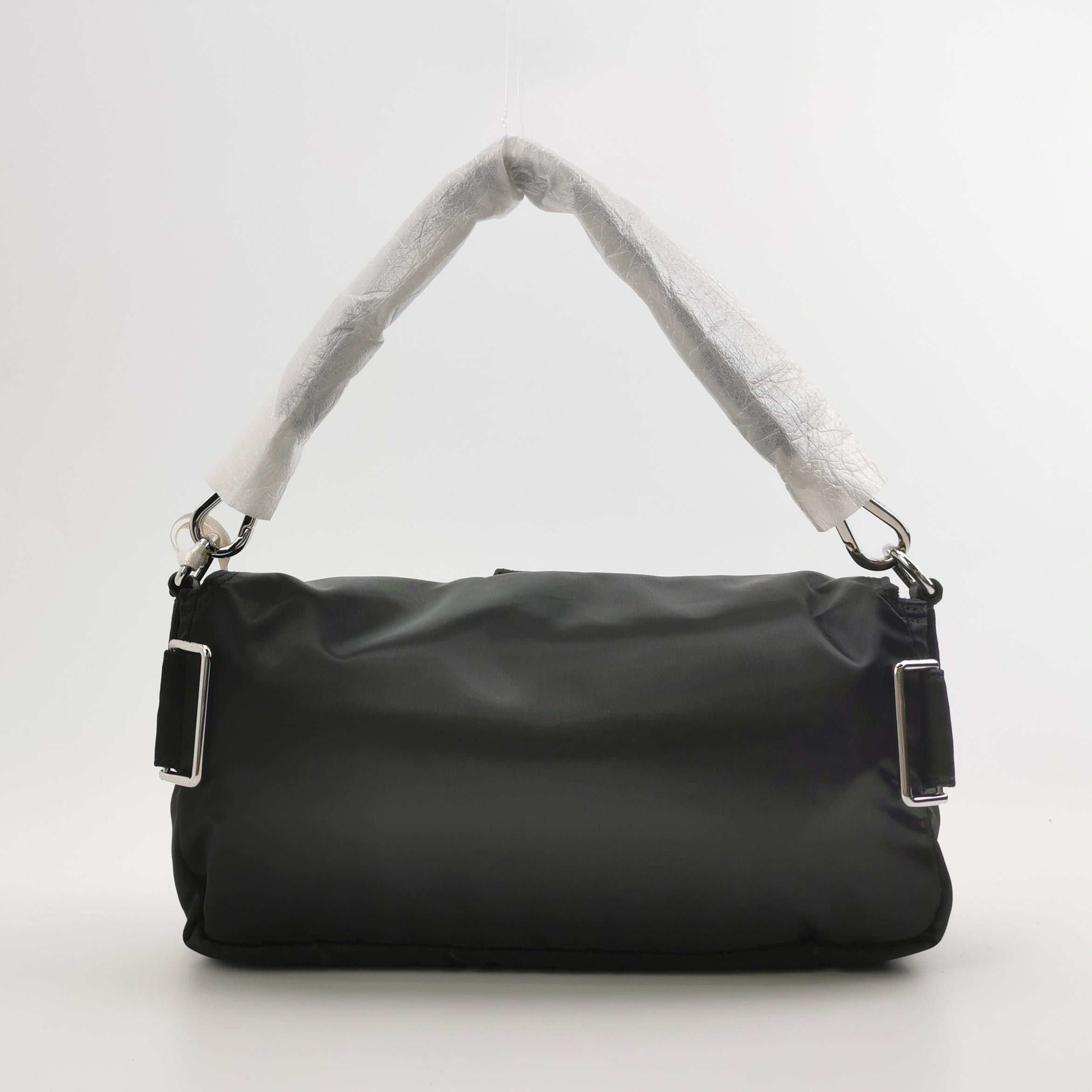 Fendi Baguette Cargo Multipocket Black Nylon 3-way Bag