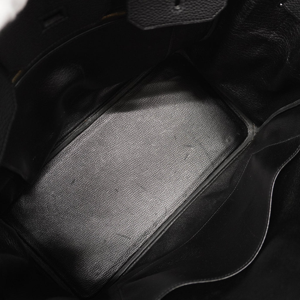 Hermes Birkin Birkin 35 G Stamp Women's Togo Leather Handbag Black