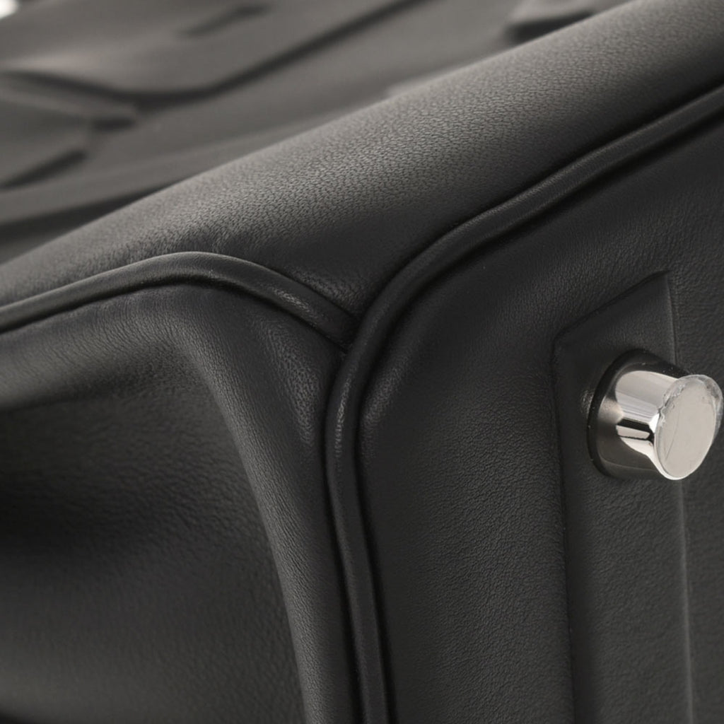 Hermes Shadow Birkin 25 Black Z Engraved (around 2021) Ladies Swift Handbag