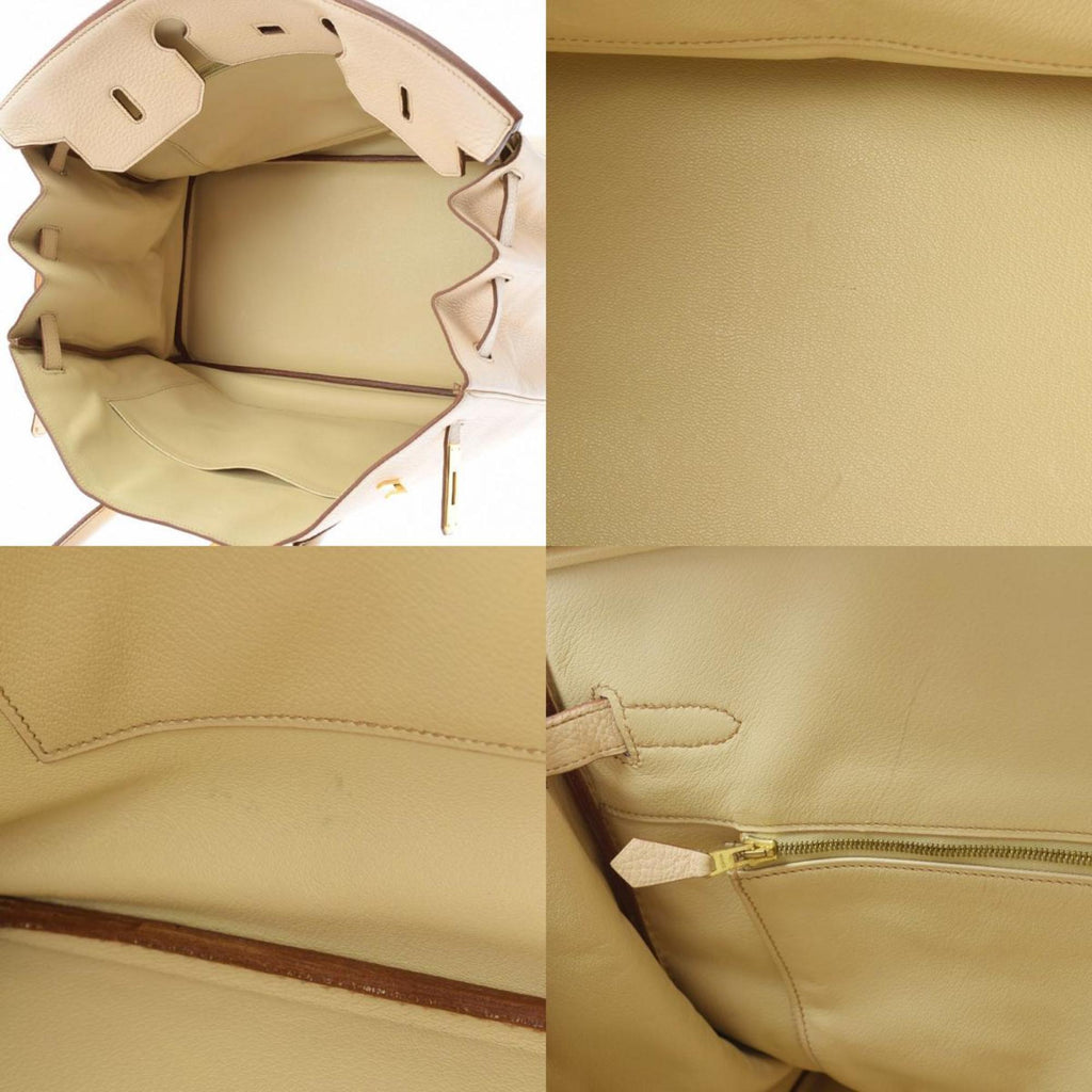 Hermes Birkin 40 Beige ??? E engraved (around 2001) Unisex Taurillon Clemence handbag