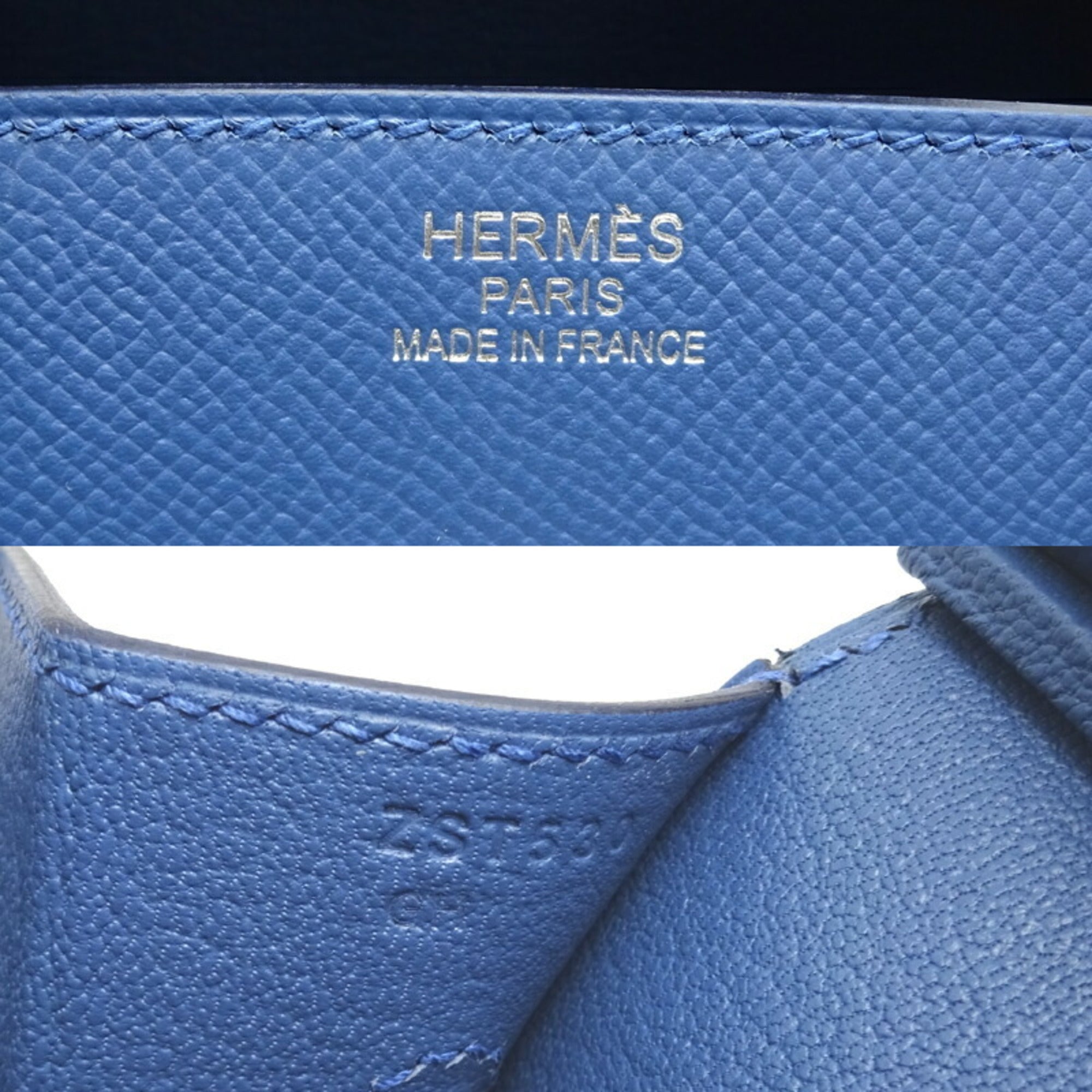Hermes Birkin Serie 35 Rainbow Z Engraved Women's Handbag Vaux Epson Apricot / Blue Agate Magnolia x Palladium Hardware