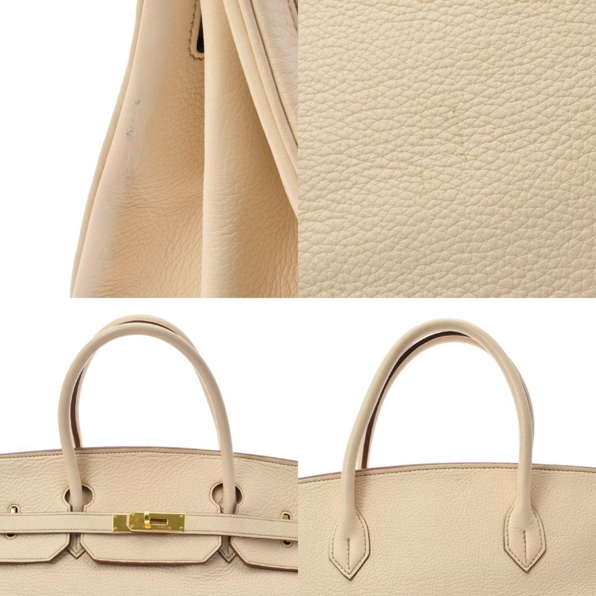 Hermes Birkin 40 Beige ??? E engraved (around 2001) Unisex Taurillon Clemence handbag