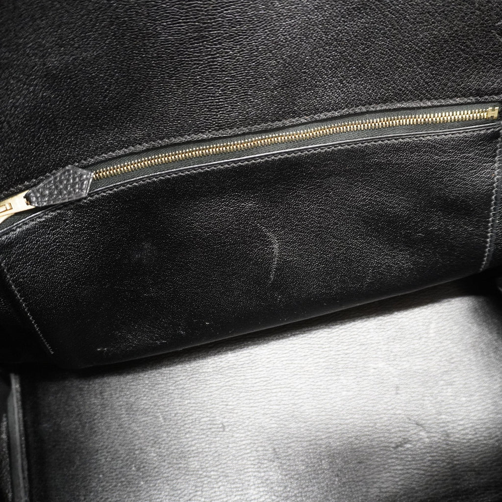 Hermes Birkin Birkin 35 G Stamp Women's Togo Leather Handbag Black