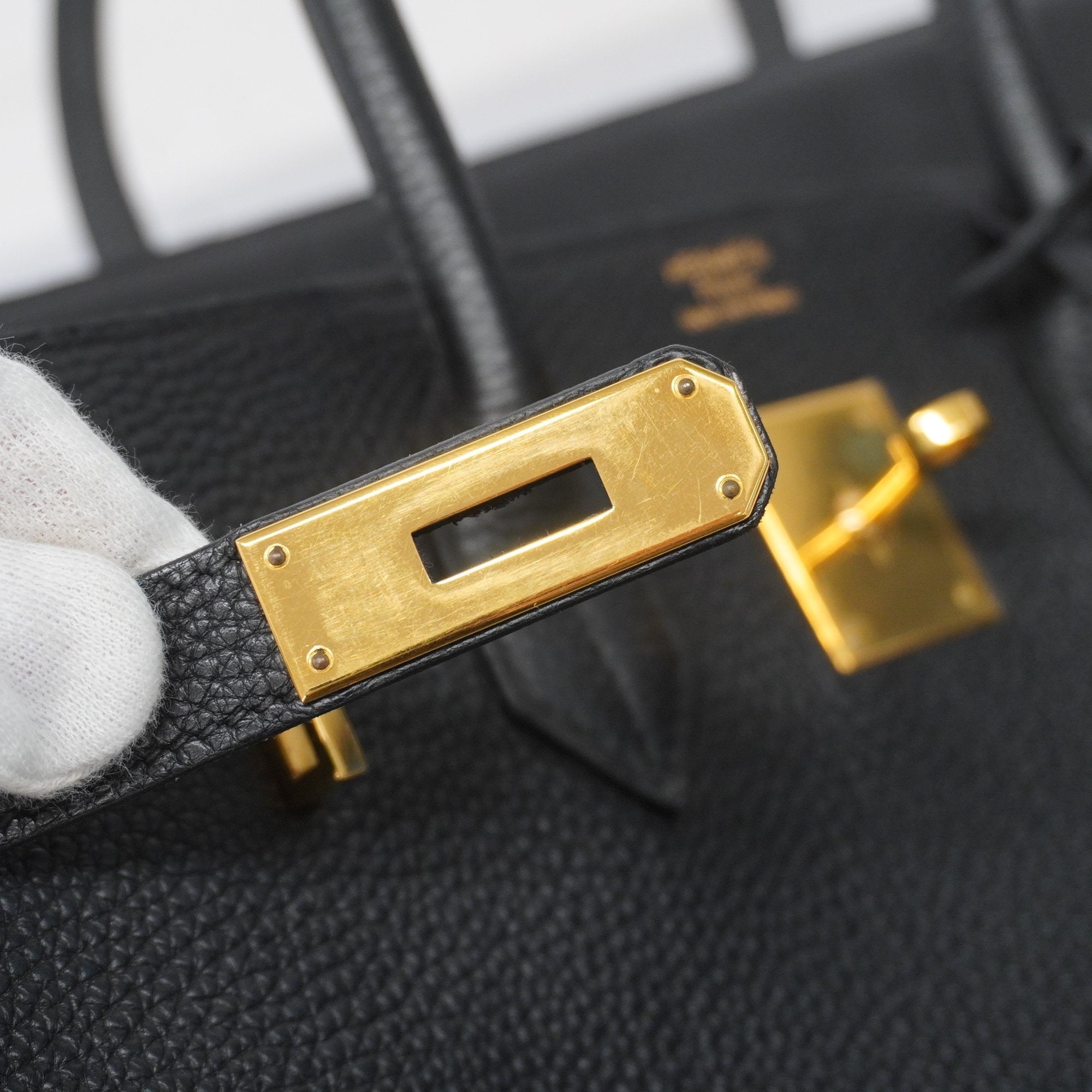 Hermes Birkin Birkin 35 G Stamp Women's Togo Leather Handbag Black