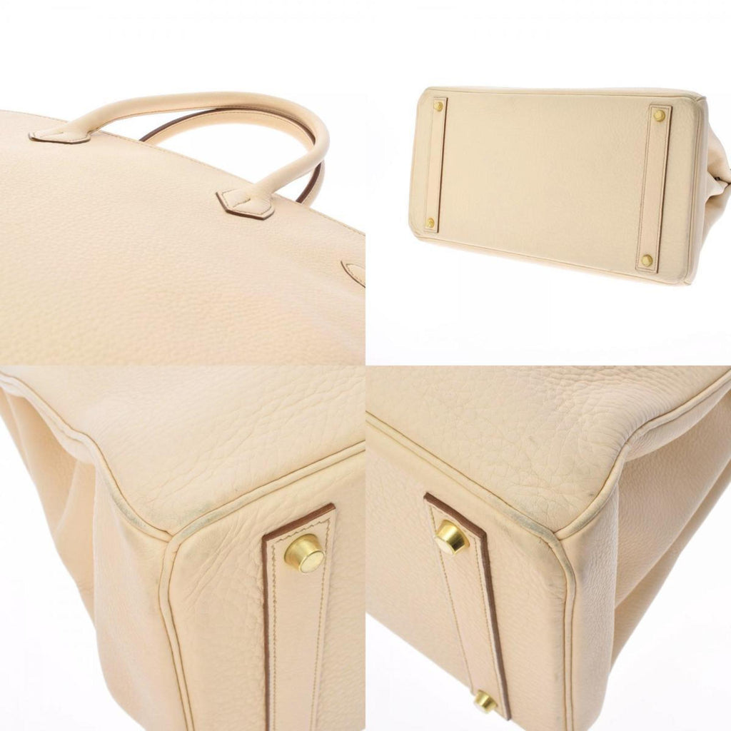 Hermes Birkin 40 Beige ??? E engraved (around 2001) Unisex Taurillon Clemence handbag