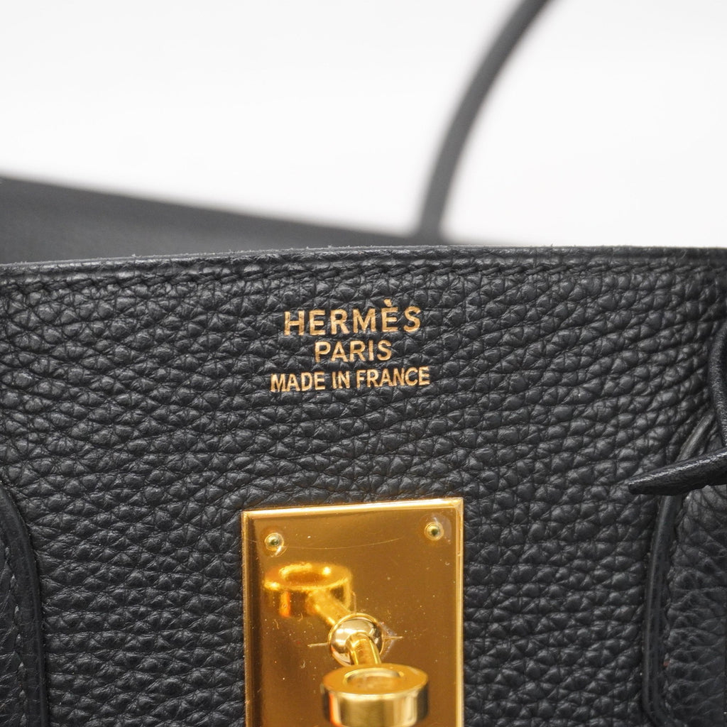 Hermes Birkin Birkin 35 G Stamp Women's Togo Leather Handbag Black