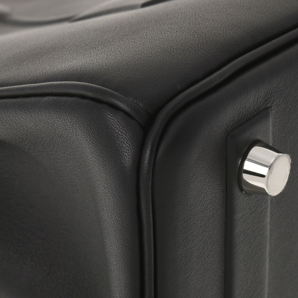 Hermes Shadow Birkin 25 Black Z Engraved (around 2021) Ladies Swift Handbag