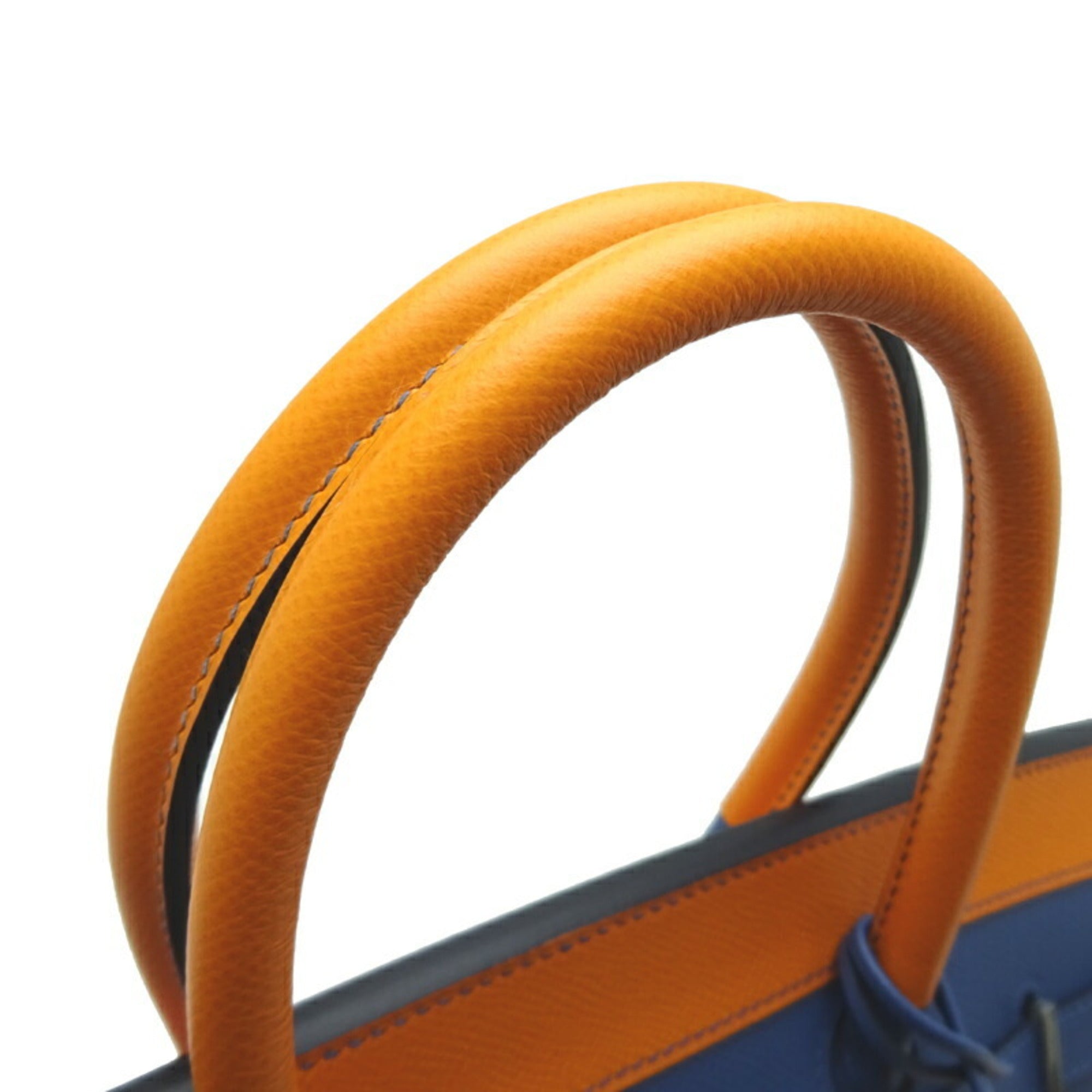 Hermes Birkin Serie 35 Rainbow Z Engraved Women's Handbag Vaux Epson Apricot / Blue Agate Magnolia x Palladium Hardware