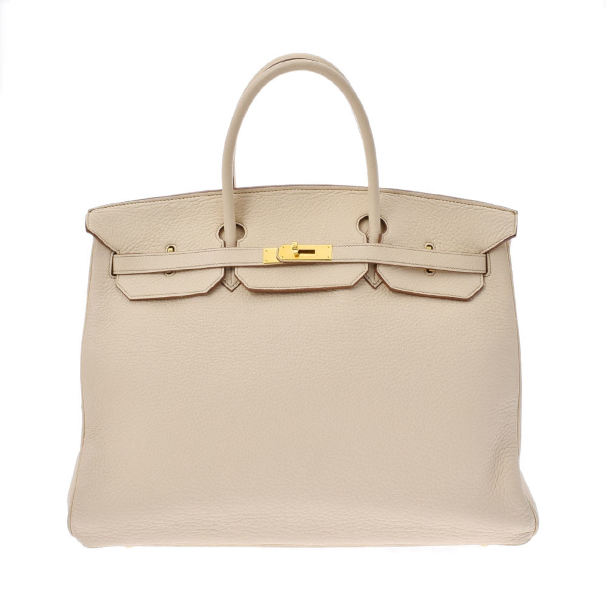 Hermes Birkin 40 Beige ??? E engraved (around 2001) Unisex Taurillon Clemence handbag