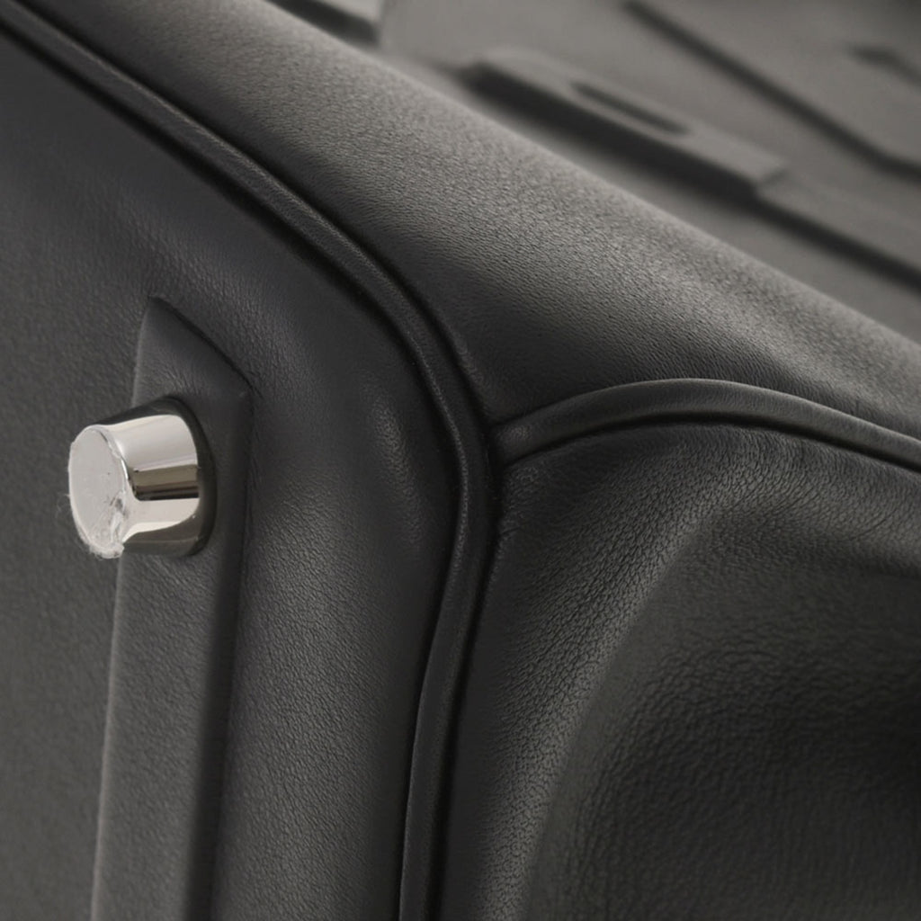 Hermes Shadow Birkin 25 Black Z Engraved (around 2021) Ladies Swift Handbag