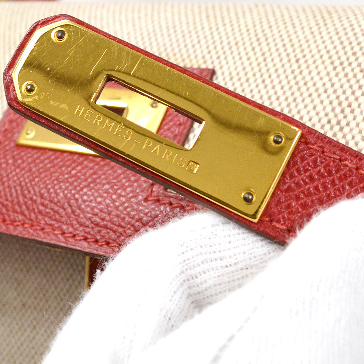 HERMES * 1994 KELLY 28 SELLIER Toile H Courchevel