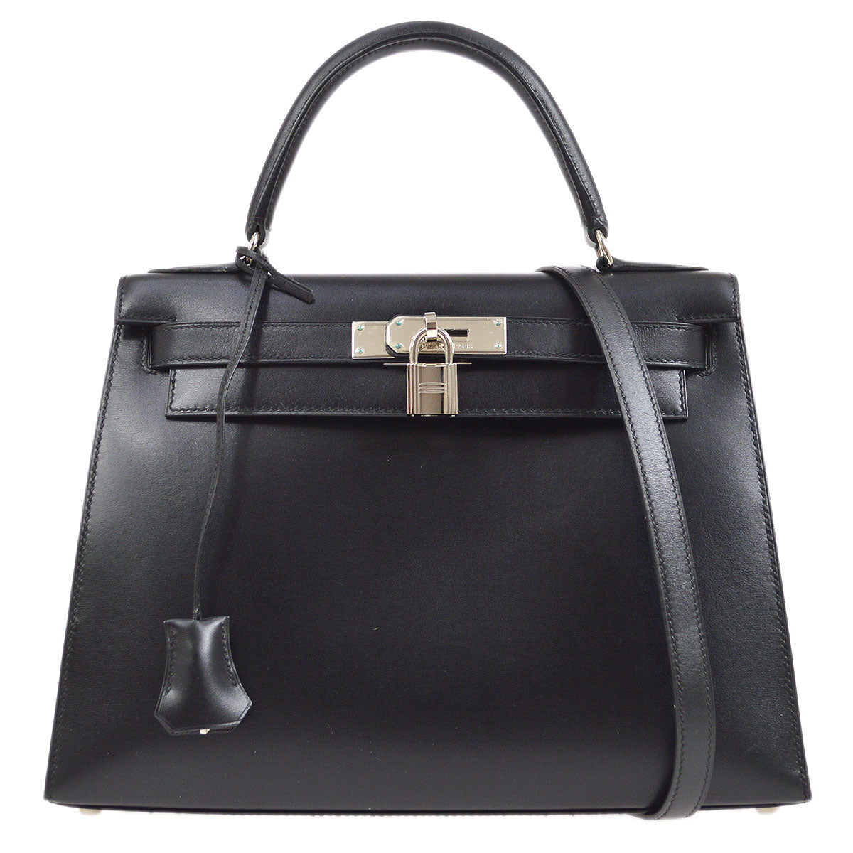 HERMES * 1999 KELLY 28 SELLIER Black Box calf
