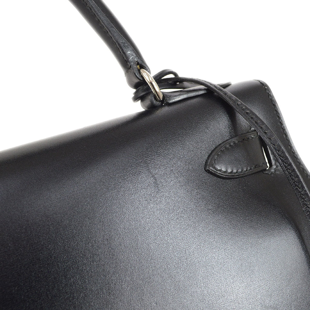 HERMES * 1999 KELLY 28 SELLIER Black Box calf