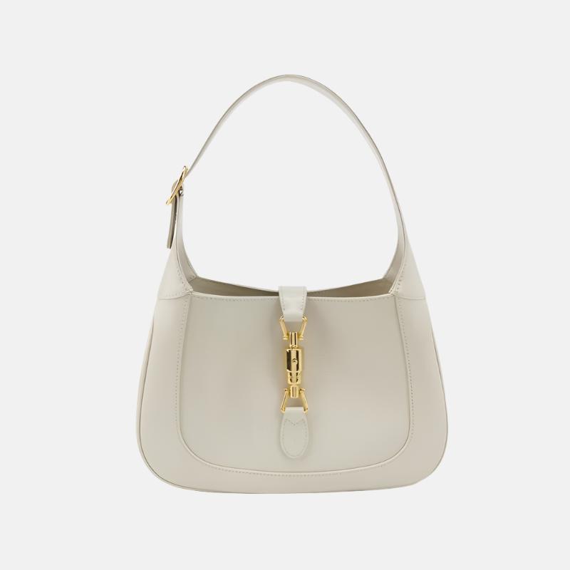 Gucci Jackie 1961 Small White Leather Bag with Adjustable Strap