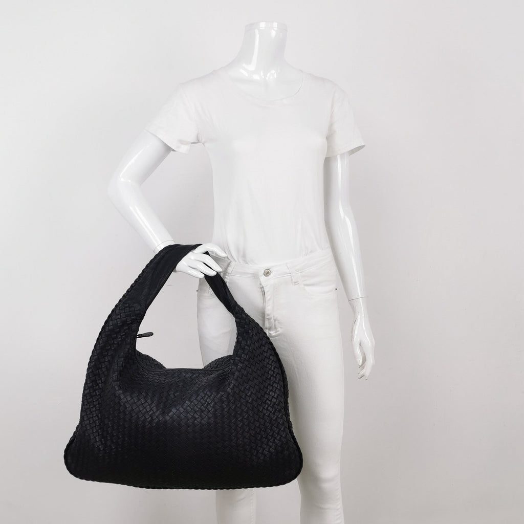Bottega Veneta Veneta Hobo Midnight Navy Leather Bag Maxi 50cm