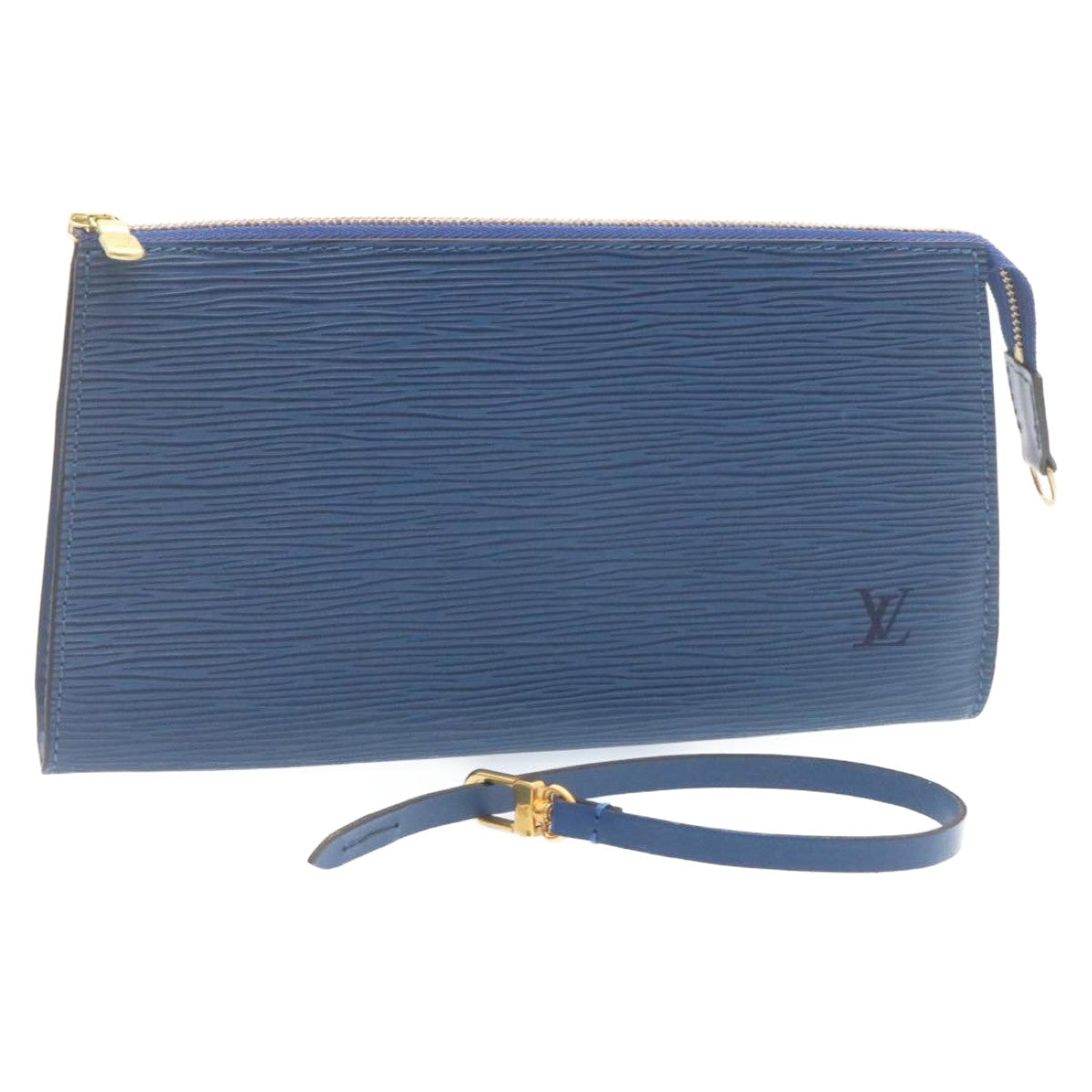 LOUIS VUITTON Epi Pochette Accessoires Pouch Blue M52945 LV 23568AV