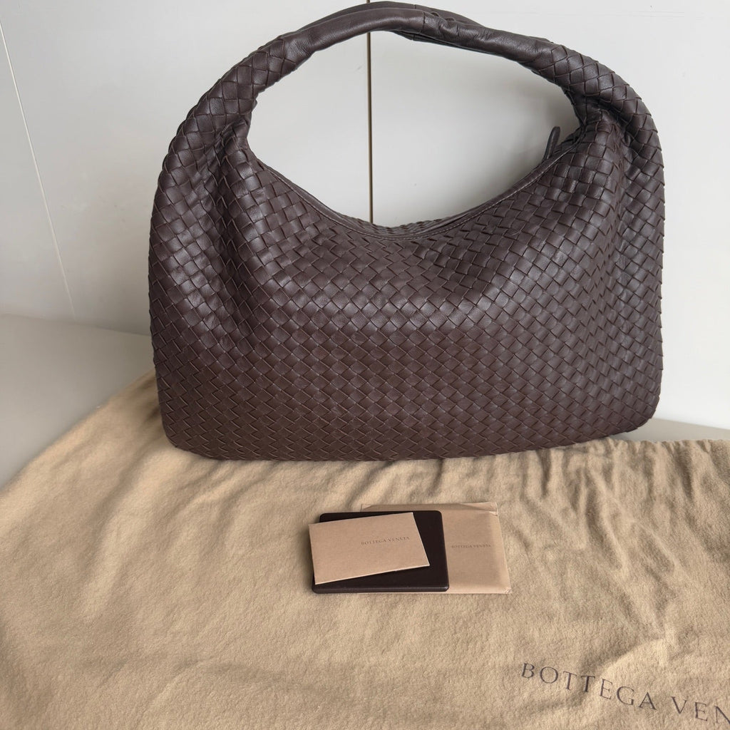 Bottega Veneta Hobo Bag Large Milk Chocolate Brown Lambskin leather 47cm