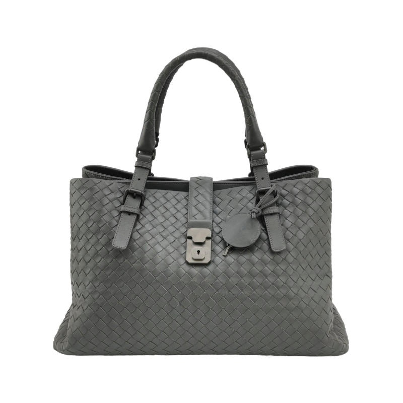 Bottega Veneta Roma Large Intrecciato Nappa Leather Grey 35cm