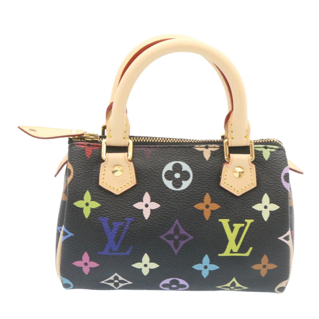 LOUIS VUITTON Monogram Multicolor Mini Speedy Hand Bag Black M92644 26986SM
