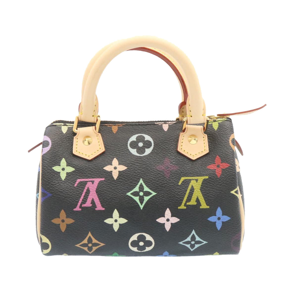 LOUIS VUITTON Monogram Multicolor Mini Speedy Hand Bag Black M92644 26986SM