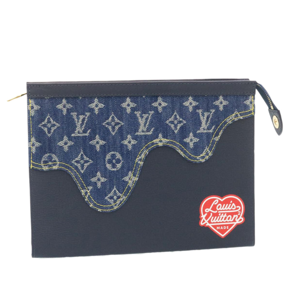 LOUIS VUITTON Monogram Denim Drip Pochette Voyage MM NIGO M45961 LV 28776A